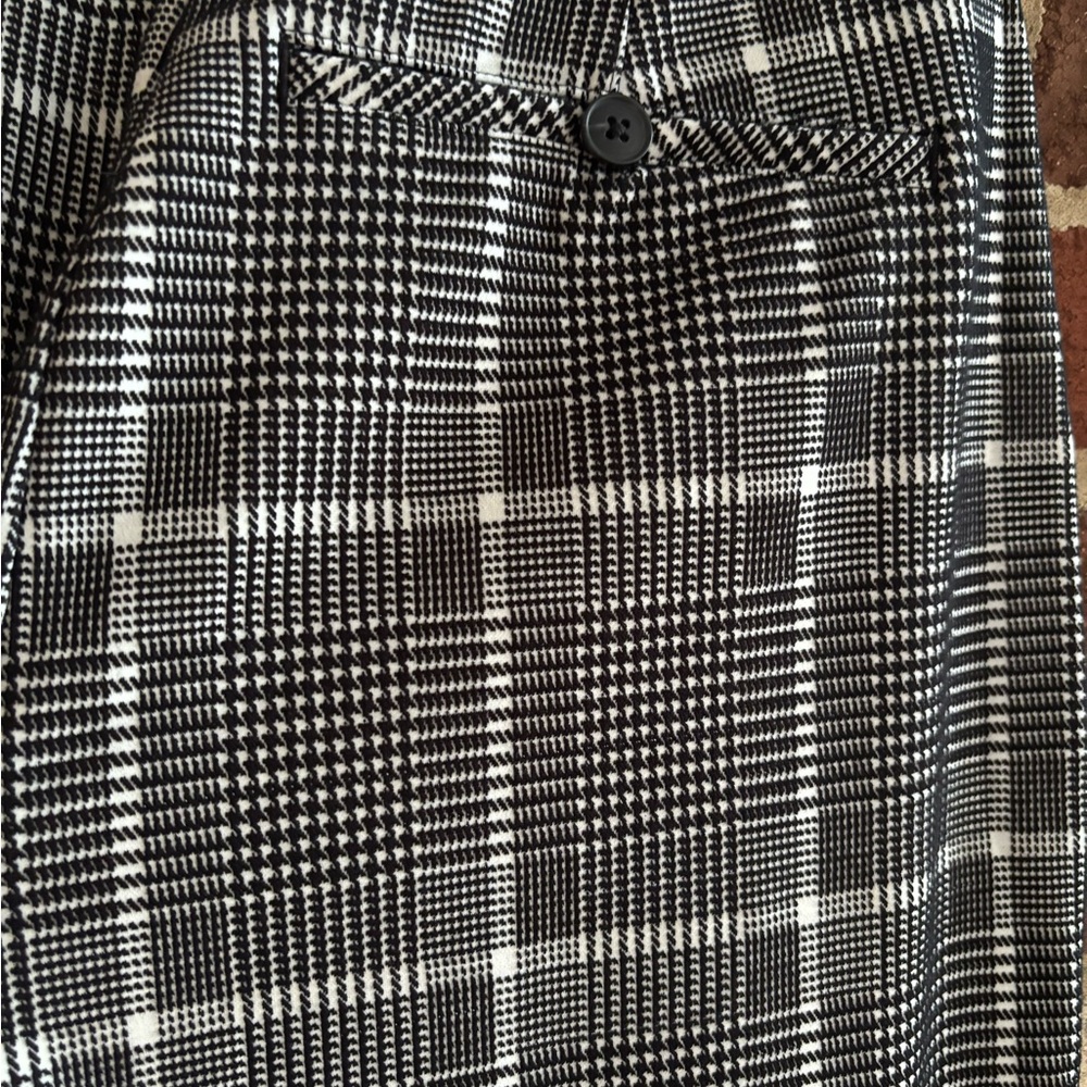 SPANX Black and White plaid Wide leg perfect pants - Picture 4 of 7